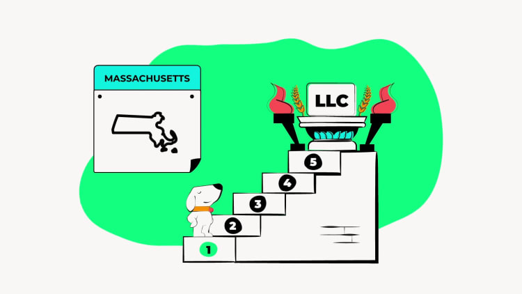 illustration of step 1 in forming an llc in massachusetts