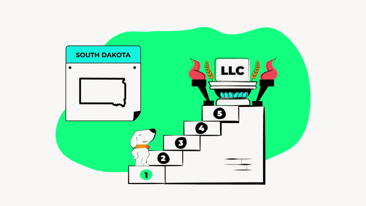 illustration of step 1 in forming an llc in south dakota