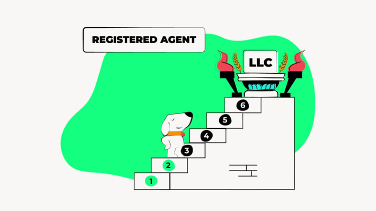 illustration of registered agent step in forming an llc in new york
