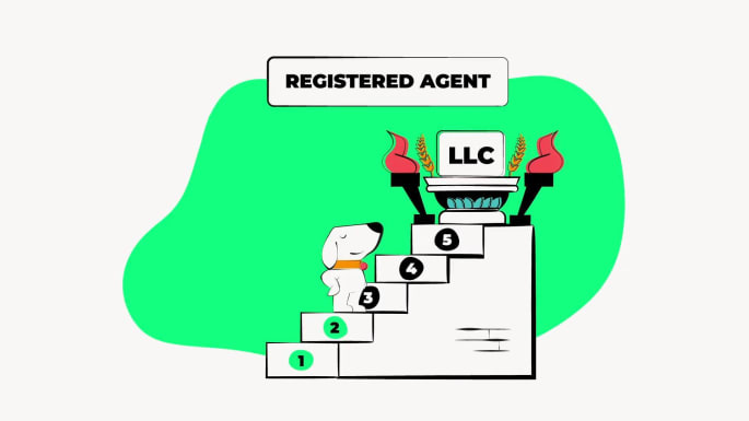 illustration of registered agent step in forming llc in utah