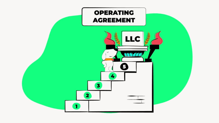illustration of operating agreement step in forming an llc in illinois