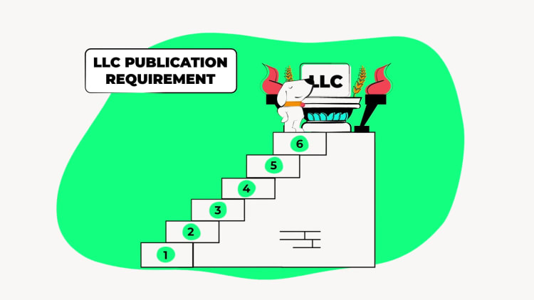 illustration of the publication requirment step in forming an llc in new york