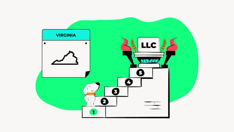 illustration of naming your business step in forming an llc in virginia